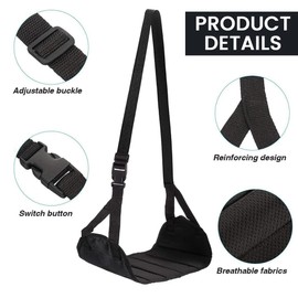 Children's Footrest with Storage Bag, Adjustable Footrest Airplane, Travel Accessories for Airplanes/Car, Useful Aeroplane Gadgets Make Long Distance Travel Easy and Convenient