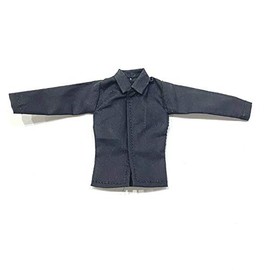 FIGLot 1/12 Scale Miniature Custom Handmade Black Dress Shirt for Mezco Joker Gomez Slim Body