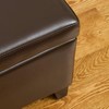 Christopher Knight Home York Bonded Leather Storage Ottoman Bench, Brown