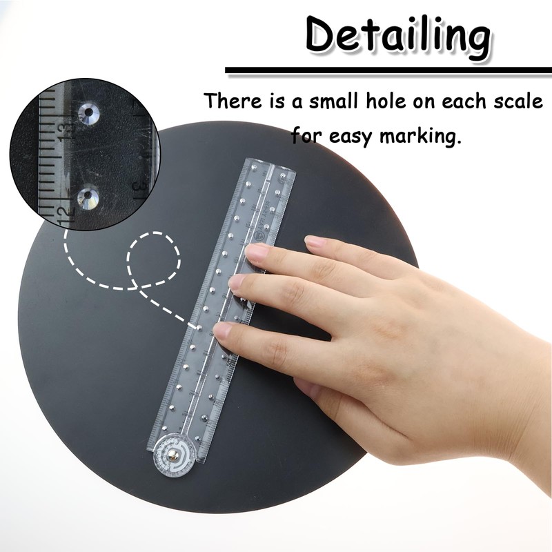 2 PCS Folding Ruler, 30cm Foldable Ruler Clear Ruler 15
