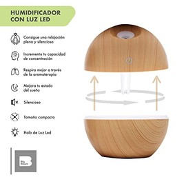 BIG ROOM - Difusor Humidificador Usb Luces Clores Aromaterapia Para Aceites Esenciales Ambiental Capsula De Agua Spa, Dormitorio, Oficina, Hogar...   