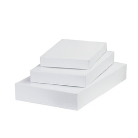 10 White Gift Boxes, 3 Sizes