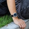 Men’s Watches Black Leather Strap Quartz Analogue Wrist Watch Arabic