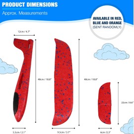 Navoys Two Jumbo 48cm Foam Aeroplane Super Gliders - 18" Large Airplane Toys for Boys and Girls, Great for Outdoor Flying Games & Parties, Glider Plane Toys for Kids