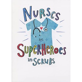 Sellers Publishing RSVP Nurses are Superheroes in Scrubs Nurse's Day Card