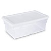 Sterilite 6 Qt Storage Box, Stackable Bin with Lid, Plastic