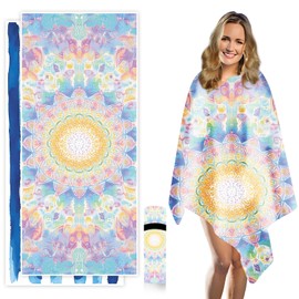 ANNA QUEEN Beach Towel, Oversized 31" x 70" Towel, Quick-Dry, Sand Free, Lightweight & Absorbent Microfiber Soft Towel for Travel, Pool, Yoga, Camping & Vacation