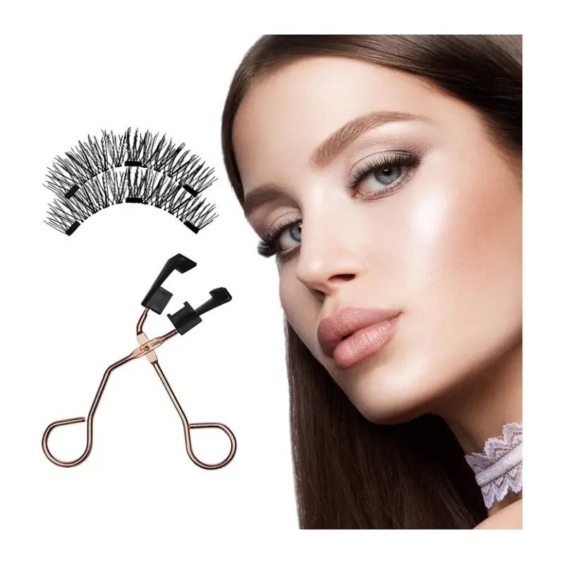 Pestañas Postizas Magnéticas Kit Con Aplicador Clip Pestañ