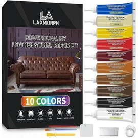 Professional Leather Repair Kit Instant Fix For Car Interior Furniture Jacket Purse Restores Bonded Pleather Genuine Material Tears Burn Holes Scratches DIY Quick Repair Solution - Color: Multicolor
