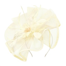 Zando 2025 Kentucky Fascinators Derby Off White Hats For Women Girls Headpiece 20s 50s Flower Feather Fascinators Vintage Tea Party Hats Womens Headwear Cocktail Wedding Church Derby Hat One Size