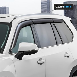 CLIM ART Incredibly Durable Rain Guards for Toyota Grand Highlander 2024-2025, Original Tape-on Window Deflectors, Vent Deflector, Window Visors, Car Accessories, 6 pcs. - 524398