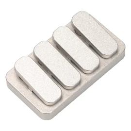 wowled Metal Haptic Fidget Slider ADHD Clicker Adult Fidget Toys Relieve Anxiety Stress (#2 - Silver, Small (4 Keys))