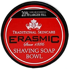 THREE PACKS of Erasmic Shaving Soap Bowl 90g