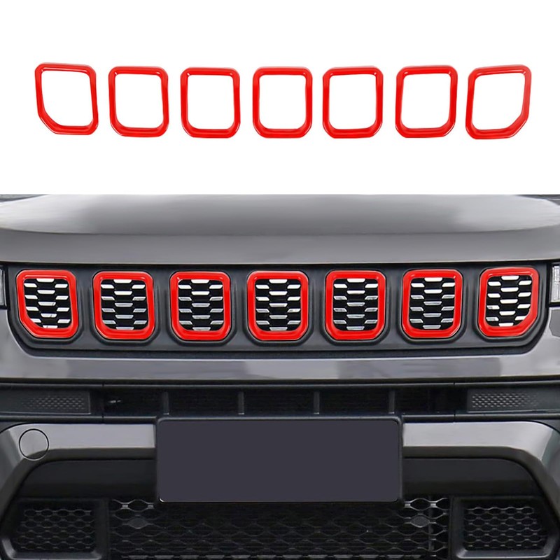 Carwiner Front Grille Grill Inserts Cover for 2022-2024 Jeep Compass
