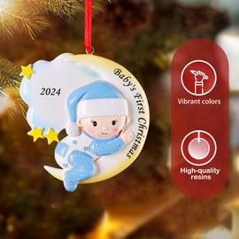Baby First Christmas Ornament 2024,Christmas Tree Decoration Babys First Christmas Ornament Christmas Tree Ornament 57