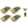 20X Small Foil Food Container Tray and Lid Roasting BBQ