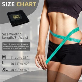 Lisacool Waist Trainer for Women and Men, Sweat Band for Stomach Waist Trimmer Adjustable Lumbar Trainer Stomach Wrap for Workout Black