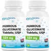 Puregen Ferrous Gluconate 324 mg [High Potency] Iron Supplement 100