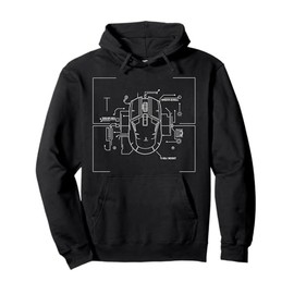 The Mouse Wireframe Diagrame Design Blueprint Nerd Geek Pullover Hoodie
