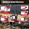 Tiller Cultivator, Powerful 14-Inch 52CC Garden Tiller Cultivator with Air-Cooling,