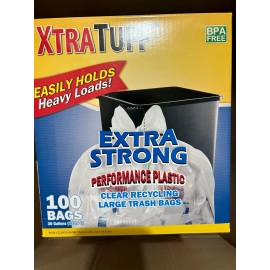 30 Gallons Clear Trash Bags Kitchen Trash Bags BPA Free 100 COUNT