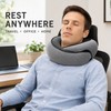 U-Shaped Memory Foam Travel Neck Pillow with Adjustable Velcro and