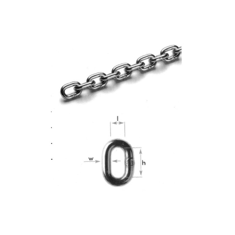 5mm T316 (A4) Stainless Steel Short Link Chain - Sold
