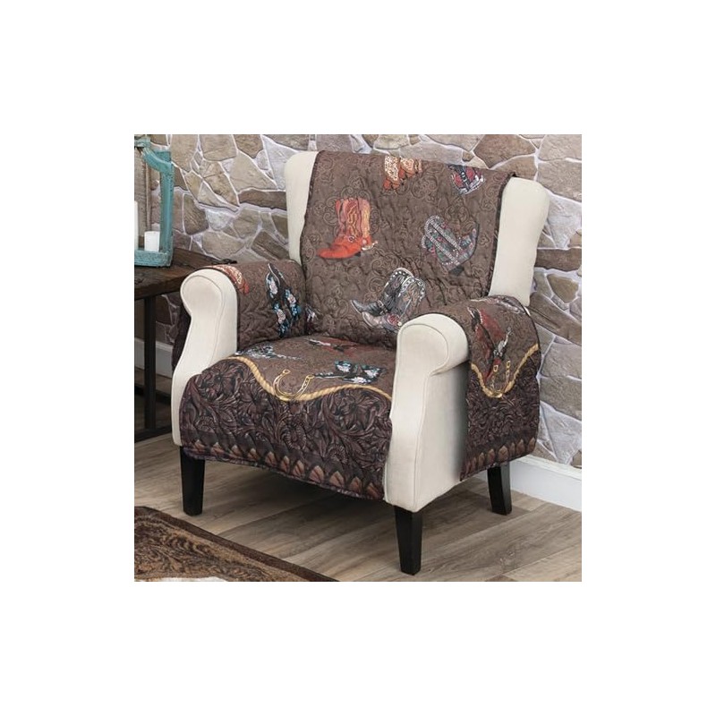 BLACK FOREST DECOR Boots & Spurs Chair Cover