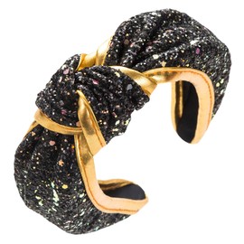 scicent Black Headbands for Women Top Knot Hair Accessories for Party Wedding Wide Hairbands Elastic Hair Bands for Girls Non-Slip Vintage Head Band Bling Glitter Sequins Hair Hoops - 27516