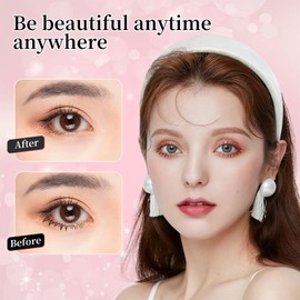 2 Pcs Lower Eyelash Stamps, Reusable Silicone Bottom Eyelash Stamp Kit With Mascara Imprint Station, DIY Right Left Lower Lashes Extensions Natural Look for Eye Makeup Tool(Black)