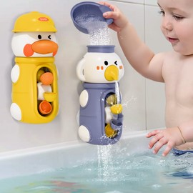 iPlay, iLearn Baby Bath Toys, Toddler Waterfall Bathtub Toy W/ Suction Cup, Kids Water Spinner for Tub Pool, Infant Duck Elephant Shower Bathtime, Birthday Gifts 12 18 Month 1 2 3 Year Old Boys Girls
