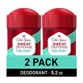 Old Spice Old Spice Sweat Defense Anti-Perspirant Deodorant for Men, Triple Protection, Sweat & Odor Protection, Soft Solid, Pure Sport Plus Scent, 2.6 oz (Pack of 2)
