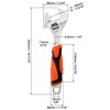 QWORK® 3 in 1 Adjustable Soft Grip Wrench Wrench with