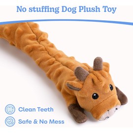 SHARLOVY Dog Squeaky Toys, Bubble Plush Puppy Teething Pet Toys, Crinkle No Stuffing Animals Dog Toy, Doggies Chew for Large Small Medium Breeds