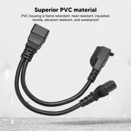 IEC320 C20 to IEC320 C13 5 15R Power Cable 1 In 2 Out Power Y Splitter Cable for Monitor PC Desktop Printer Scanner