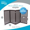 INTERNET'S BEST Dog Gate Indoor Freestanding Pet Barrier, Folding Wood