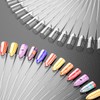 100pcs Fan-shaped False Fake Nail Art Tips Colour Swatch Sticks