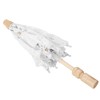 Handmade Lace Flower Embroidery Parasol Wedding Bride Photography Umbrella White