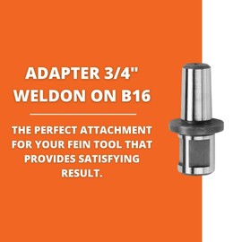 Fein 3/4" Weldon to B16 Adapter for Versatile Applications - Compatible with KBE 52-2 M Magnetic Core Drills, Durable Build for Long-Term Use - 63901061000