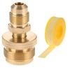 Timsec 1LB Portable Propane Tank Cansiter Regulator Adapter, Brass Fitting