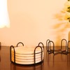 Metal Coaster Holder for Home Wrought Iron Shelf Decoration Set