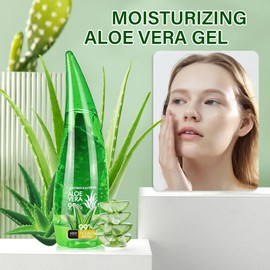 LZYLLS Aloe Vera Gel for Face and Body,Hydrating Organic Aloe Vera Gel,Cooling Body Cream for After Sun Skincare,Non-Sticky Face Moisturizer, 9.15 Fl Oz