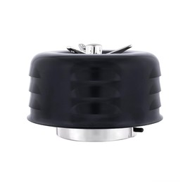 United Pacific 111164 4” Round Short Neck Louvered Air Cleaner w/3-Wing Screw for Carburetors w/ 2-5/8” Neck, Protective Coating – 2-5/8” – One Unit