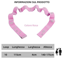 Elastic Fitness Bands Resistance Bands 10 Strength Levels Elastic Fitness Bands for Artistic Gymnastics, Yoga, Elastic Dance, Pilates