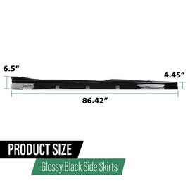 LQI Side Skirts Body Kit Left & Right, Compatible with Dodge Charger 2015-2023 Glossy Black Pair Panel Splitter Replacement