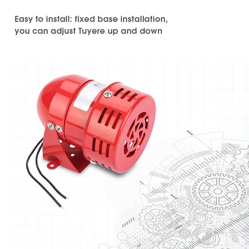 120DB Red Mini Metal Motor Alarm Industrial Sound Electrical Guard