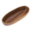Wooden Serving Tray Easy Cleaning Boat Shape Wooden Food Plate