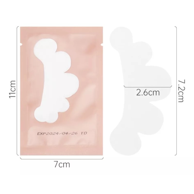 Wingstar 50 Pares Parches Hidrogel Pestañas Flor V Forma A