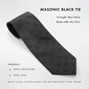 Masonic Black Polyester Tie