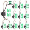 Keadic 12 Pack Heavy Duty Rustic Bronze Coat Hooks Kit
